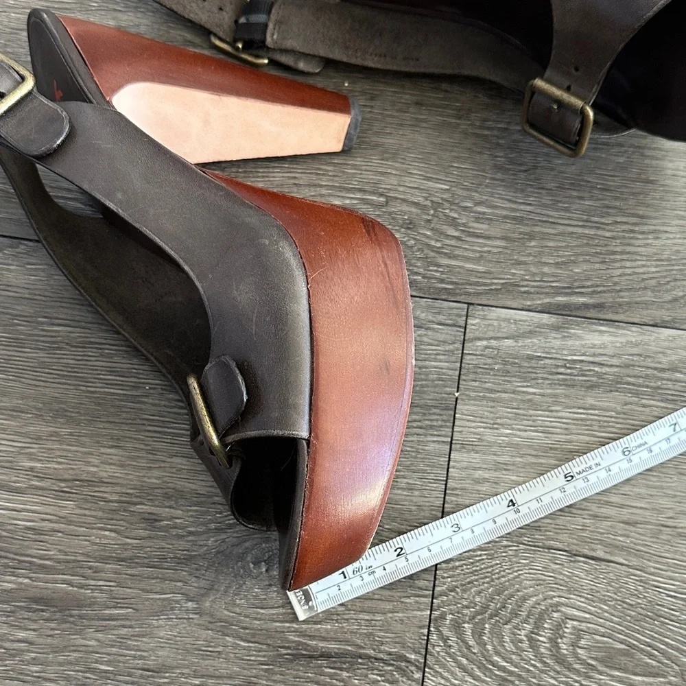 Michael Kors Dark Brown Wedge Sandals